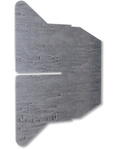 Baffle plate lower for feeding hopper 3 components